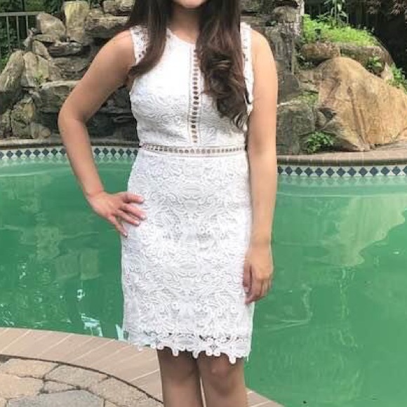 Lulus White Mini Dress: 💐 - Picture 4 of 4